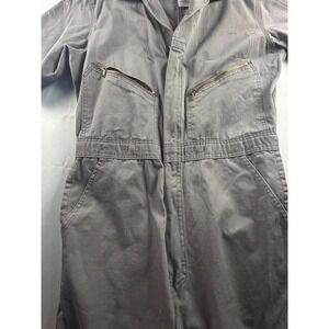 VTG Walls MasterMade Mens Gray Short Sleeve Cotton Twill Coveralls Size 40 Tall